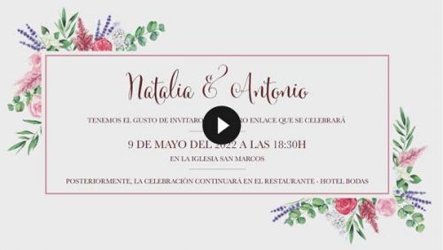 giset wedding video invitaciones de boda invitaciones de boda digitales con flores