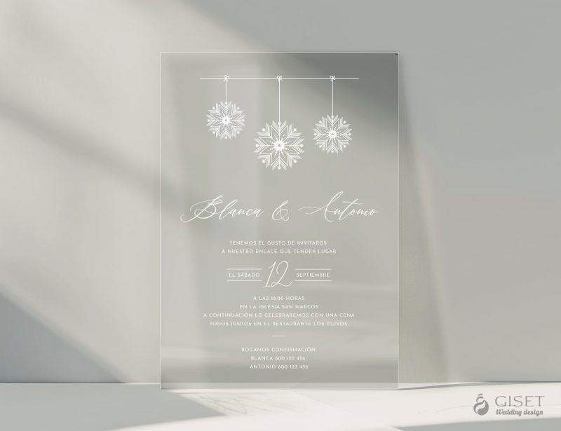 Giset Wedding, invitaciones de boda transparentes, diferentes y originales