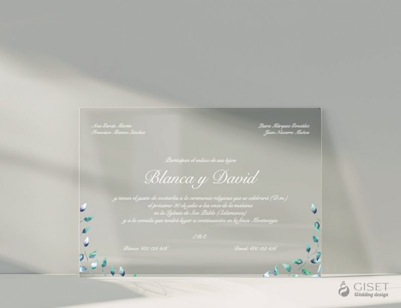 Giset Wedding, invitaciones de boda transparentes, diferentes y originales